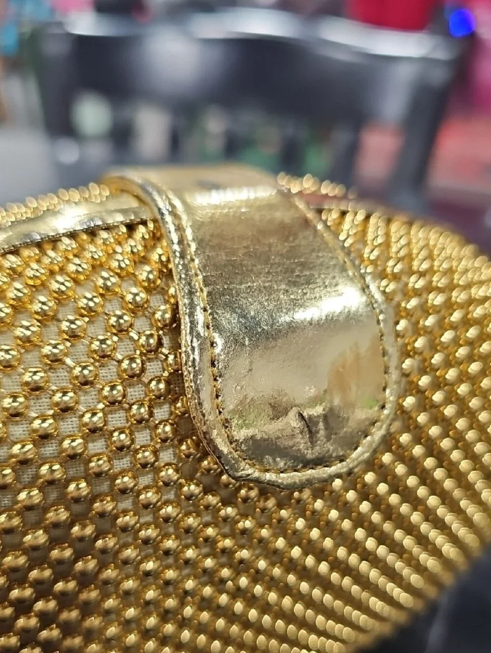 Gold Beaded Oval Evening Clutch - Women Bags